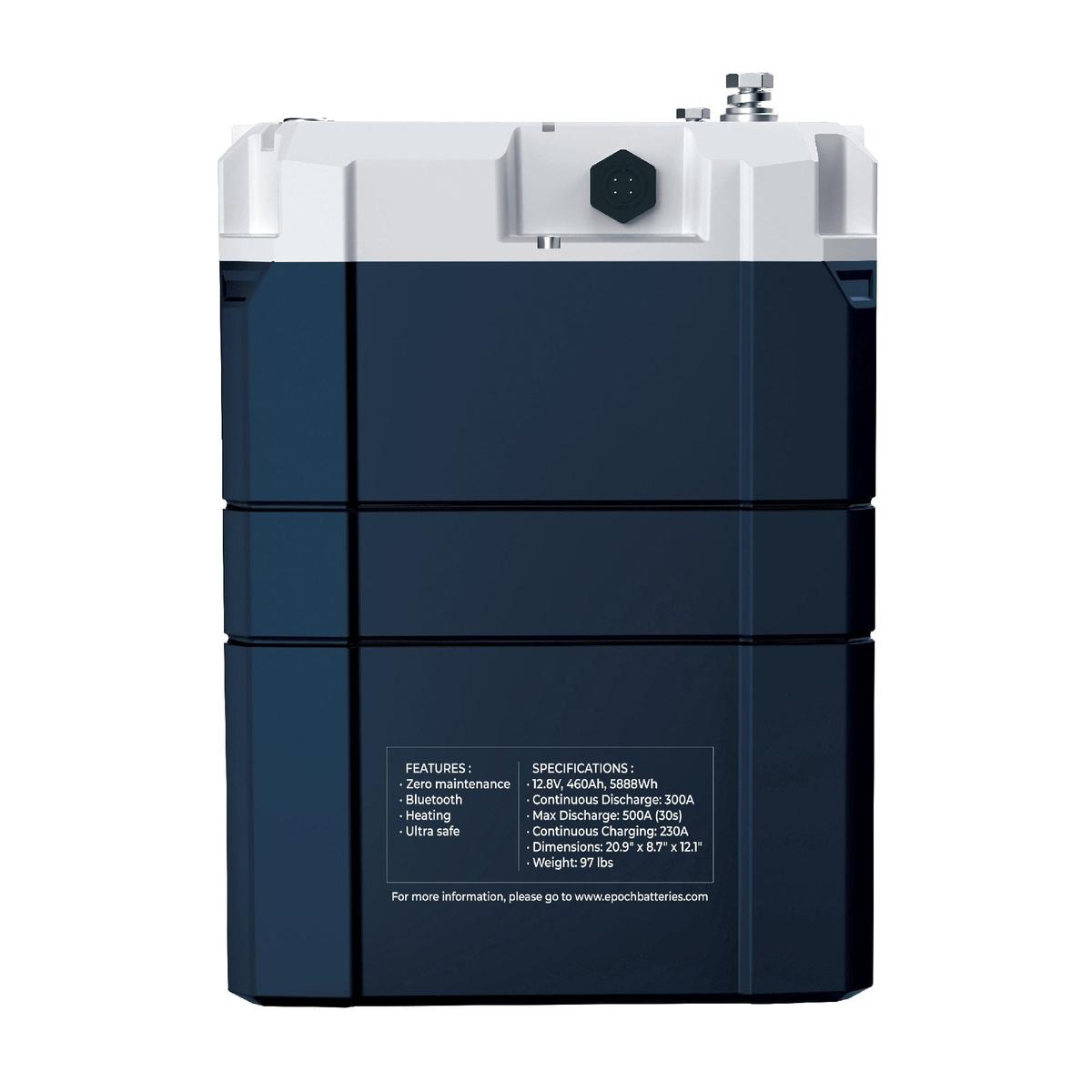 Epoch Batteries Truck Freight - Not Qualified for Free Shipping Epoch Batteries 12-Volt 460 AH V2 Elite Series LiFePO4 Battery #C12460A