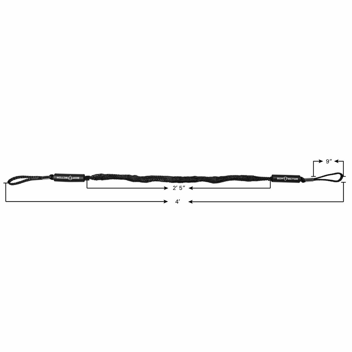 Extreme Max Qualifies for Free Shipping Extreme Max BoatTector Bungee Dock Line 2-pk 4' Black #3006.2352