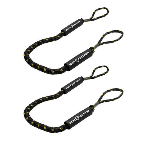 Extreme Max Qualifies for Free Shipping Extreme Max BoatTector Bungee Dock Line 2-pk 4' Black/Gold #3006.2729