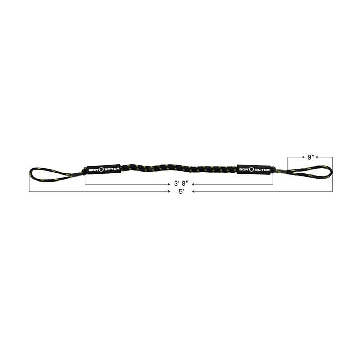 Extreme Max Qualifies for Free Shipping Extreme Max BoatTector Bungee Dock Line 2-pk 5' Black/Gold #3006.2744