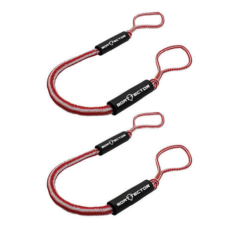 Extreme Max Qualifies for Free Shipping Extreme Max BoatTector Bungee Dock Line 2-pk 5' Red/White #3006.2747