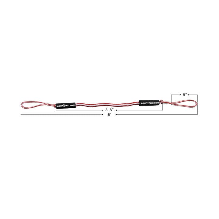 Extreme Max Qualifies for Free Shipping Extreme Max BoatTector Bungee Dock Line 2-pk 5' Red/White #3006.2747