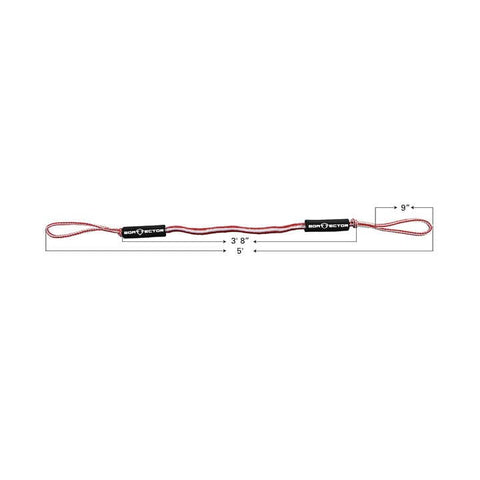 Extreme Max Qualifies for Free Shipping Extreme Max BoatTector Bungee Dock Line 2-pk 5' Red/White #3006.2747