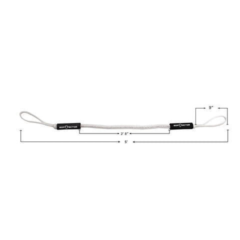 Extreme Max Qualifies for Free Shipping Extreme Max BoatTector Bungee Dock Line 2-pk 5' White #3006.2708