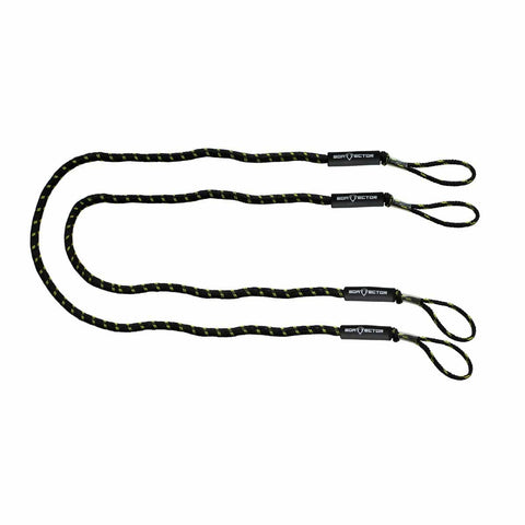 Extreme Max Qualifies for Free Shipping Extreme Max BoatTector Bungee Dock Line Value 2-Pack 7' Black/Gold #3006.3053