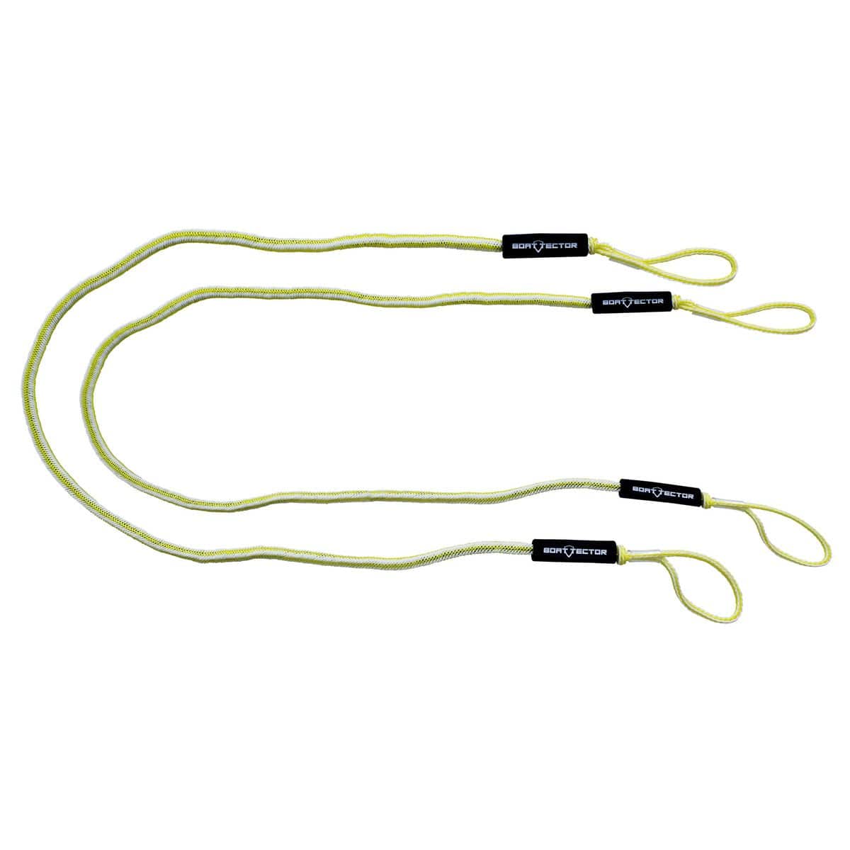 Extreme Max Qualifies for Free Shipping Extreme Max BoatTector Bungee Dock Line Value 2-Pack 7' Yellow/White #3006.3048