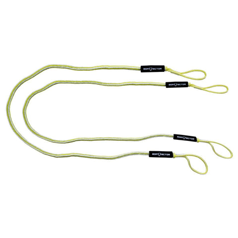 Extreme Max Qualifies for Free Shipping Extreme Max BoatTector Bungee Dock Line Value 2-Pack 7' Yellow/White #3006.3048