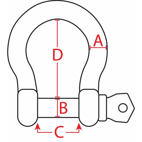Extreme Max Qualifies for Free Shipping Extreme Max BoatTector SS Bow Shackle 3/4" #3006.8303