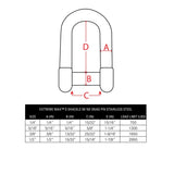 Extreme Max Qualifies for Free Shipping Extreme Max BoatTector SS D Shackle with No-Snag Pin 1/2" #3006.8402