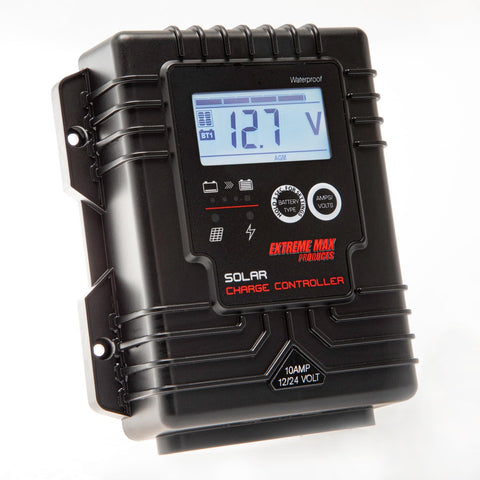 Extreme Max Qualifies for Free Shipping Extreme Max Solar Charge Controller for 12/24vV 10a Digital Display #EXM-SCC10A