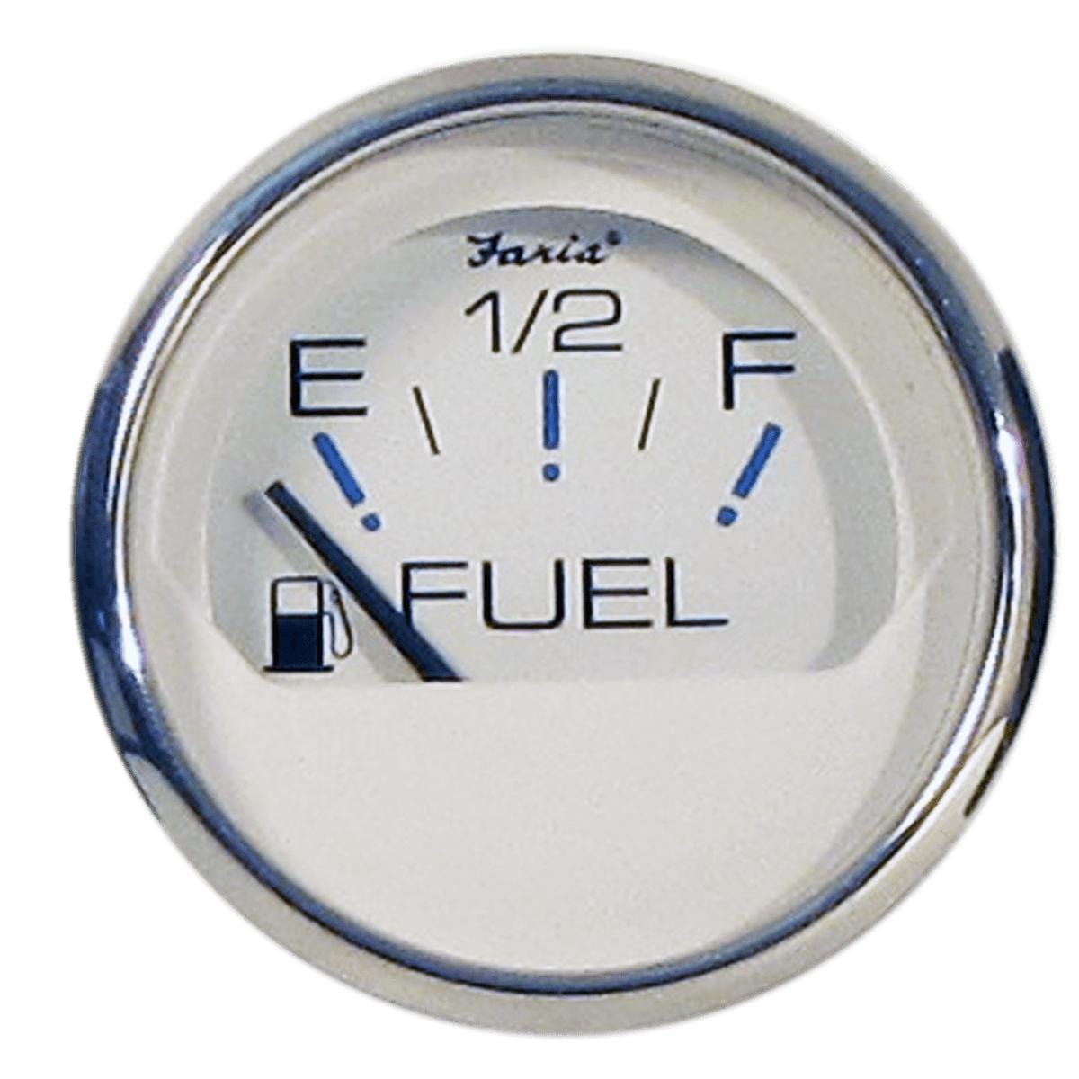 Faria Qualifies for Free Shipping Faria Chesapeake SS White Fuel Gauge #13801