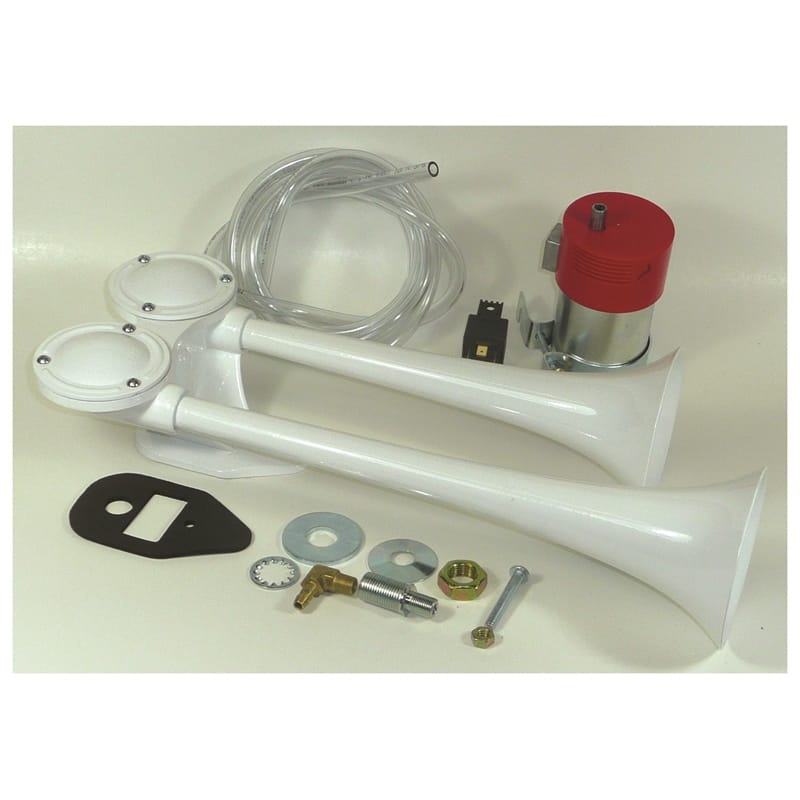 FIAMM Qualifies for Free Shipping FIAMM Fultone II Twin Air Horns with Compressor Kit 12v White #62350-12