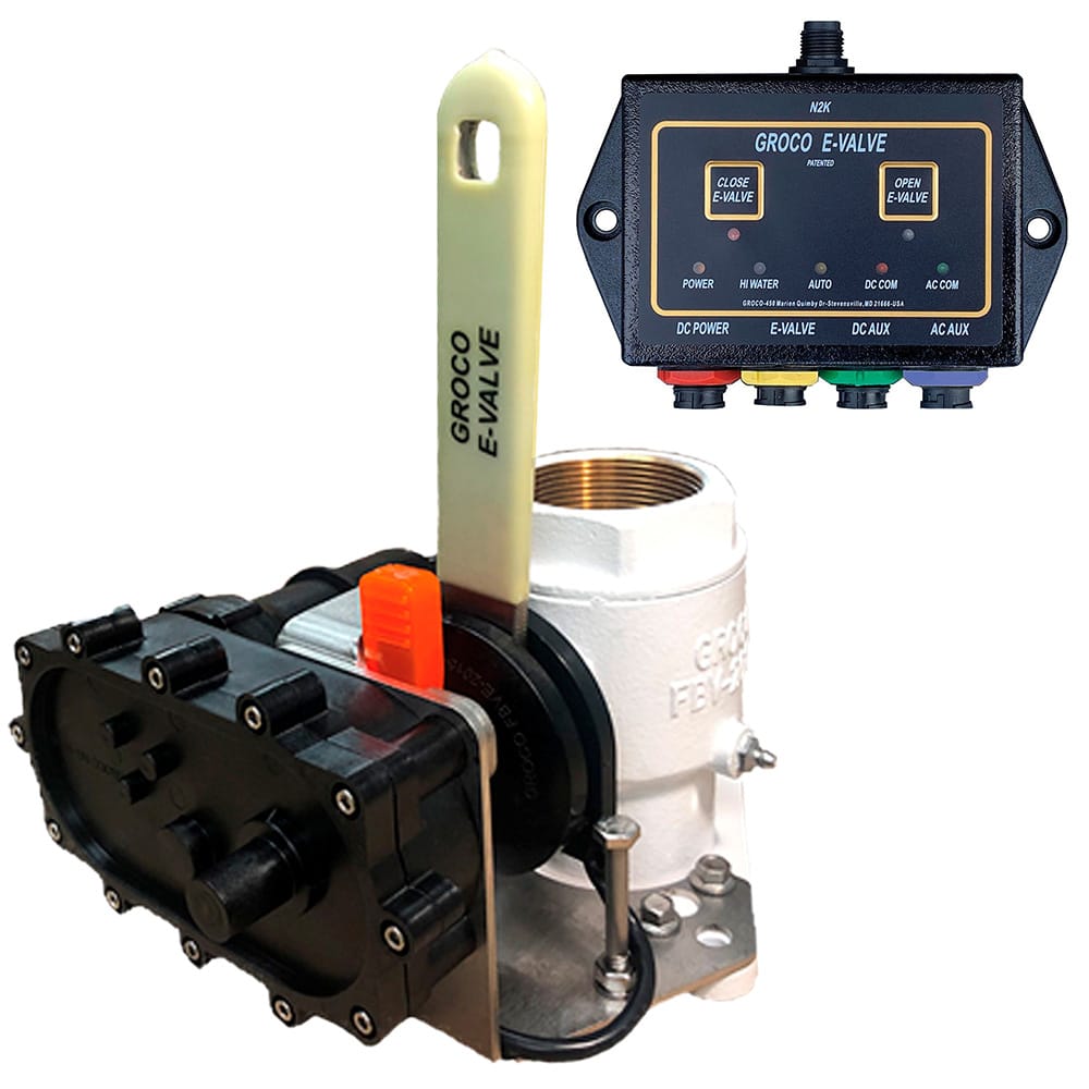 GROCO Qualifies for Free Shipping GROCO 1" E-Valve Kit Bronze Electric Flanged Seacock 24v #FBVED-1000 24V