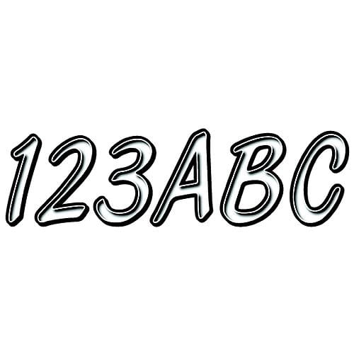 Hardline Products Qualifies for Free Shipping Hardline Products 400 Series White/Black Letter #WHBKG400