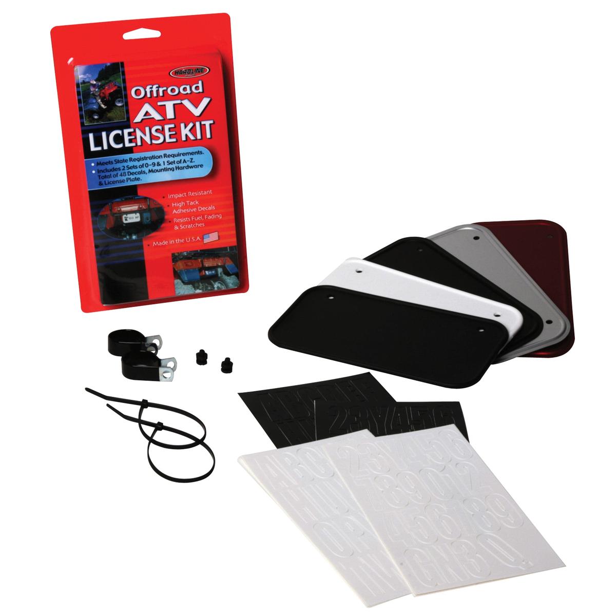 Hardline Products Qualifies for Free Shipping Hardline Products ATV License Kit White #2340W