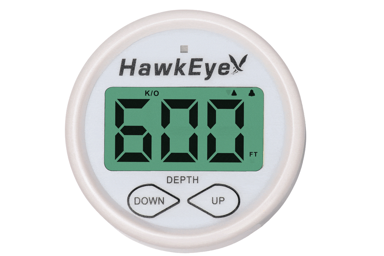 HawkEye Qualifies for Free Shipping Hawkeye DepthTrax 2B In-Dash Digital Depth Gauge Transom Mount Ducer #DT2B-TM