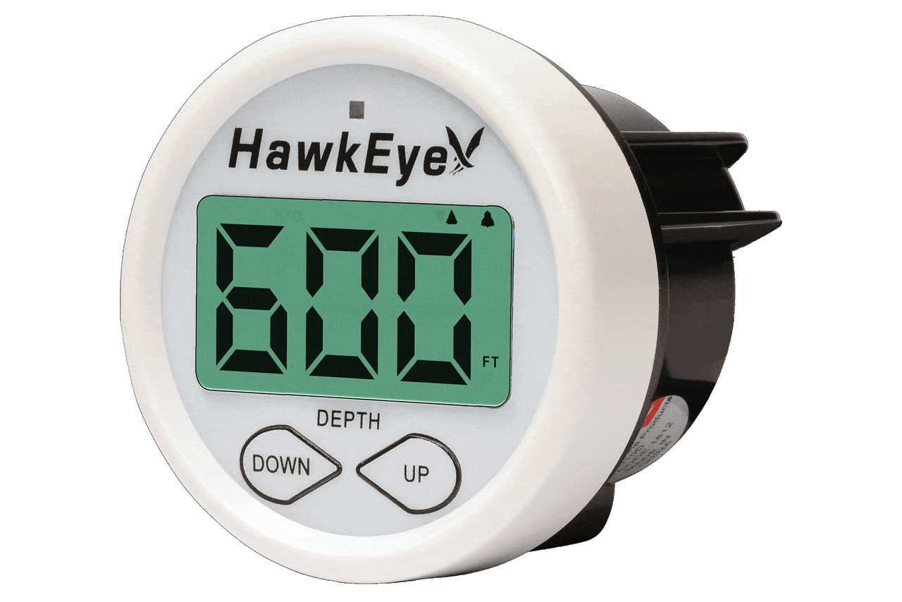 HawkEye Qualifies for Free Shipping Hawkeye DepthTrax 2B In-Dash Digital Depth Gauge Transom Mount Ducer #DT2B-TM