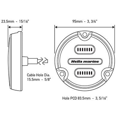 Hella Marine Qualifies for Free Shipping Hella Apelo A1 RGB Underwater Light 1800 Lumens Black #016146-011