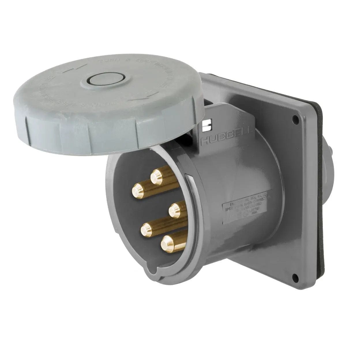 Hubbell Qualifies for Free Shipping Hubbell 100a 480v 4p 5w Shore Power Inlet #M5100B7R