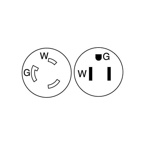 Hubbell Qualifies for Free Shipping Hubbell 30A Twist Lock F to 15A 125V Straight Blade M Adapter #HBL31CM28