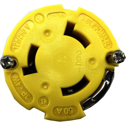 Hubbell Qualifies for Free Shipping Hubbell Female Locking Plug 50a 125/250v #HBL63CM64LM1