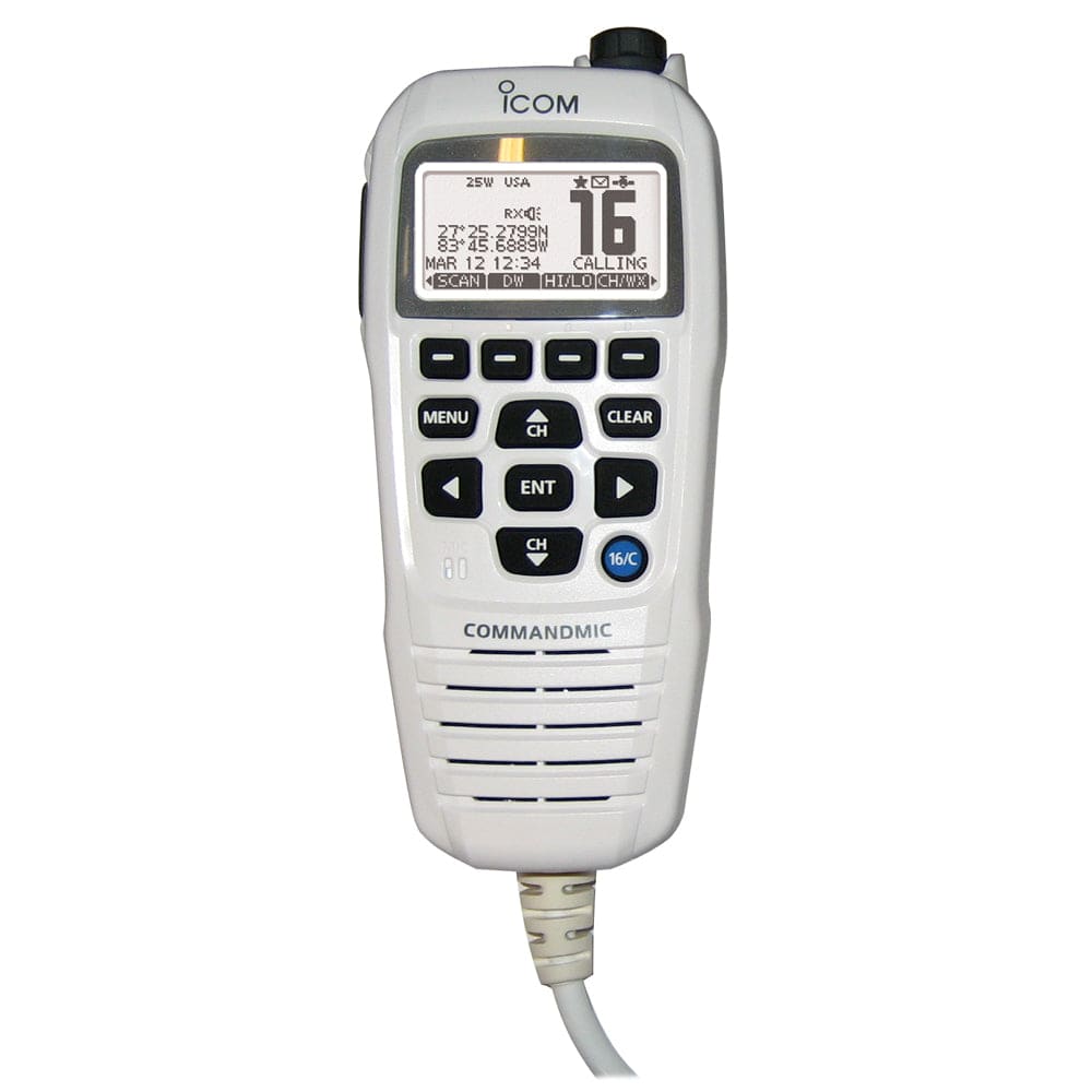 Icom Qualifies for Free Shipping Icom HM195 Command Mic IV with White Backlit LCD Super White #HM195GW 62 EXP