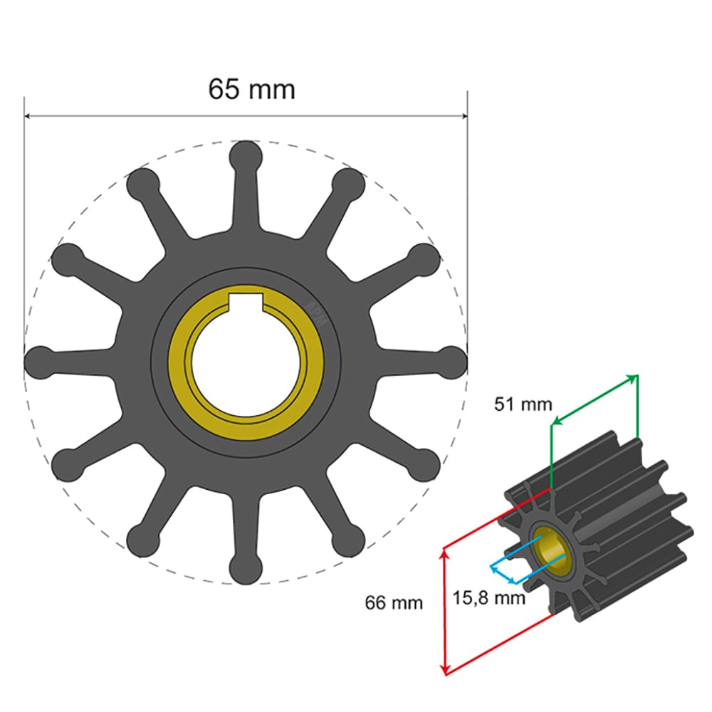 Jabsco Qualifies for Free Shipping Jabsco Impeller Kit Neoprene #18327-0001-P