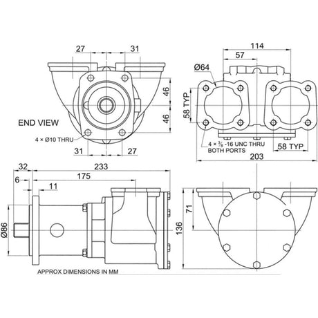 Jabsco Qualifies for Free Shipping Jabsco Pump 2-1/2 Flange Mount #17970-0100