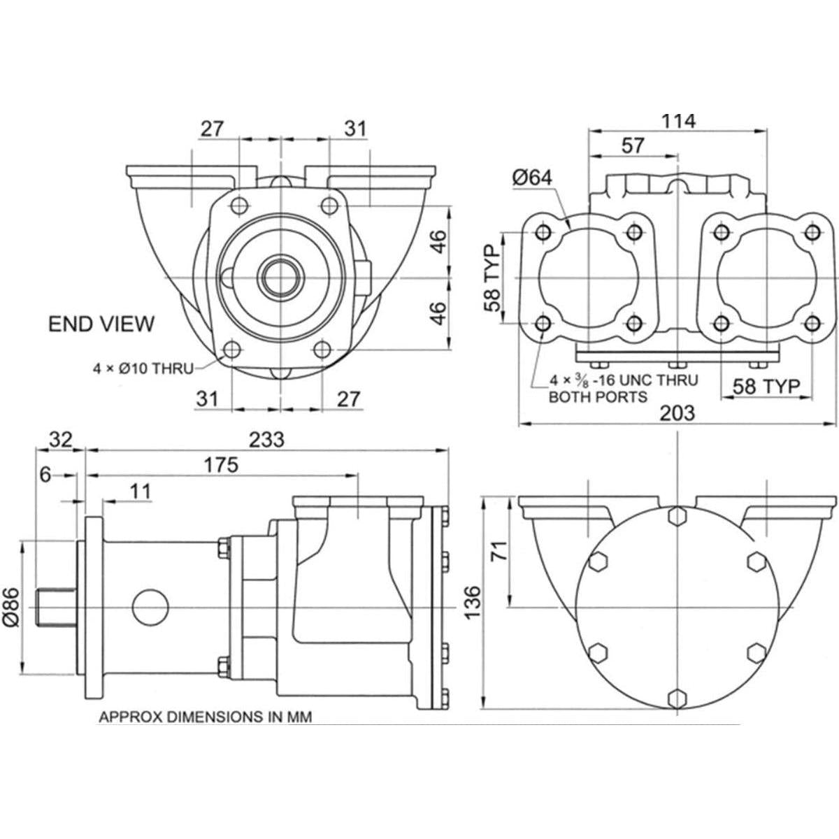 Jabsco Qualifies for Free Shipping Jabsco Pump 2-1/2 Flange Mount #17970-0100