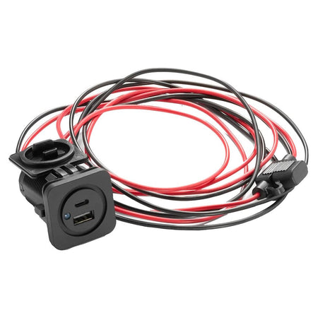 JL Audio Qualifies for Free Shipping JL Audio USB-C & USB-A Charging Jack for Panel Mount #010-13623-00