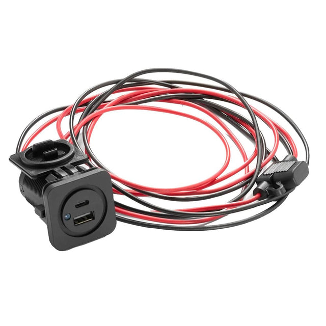 JL Audio Qualifies for Free Shipping JL Audio USB-C & USB-A Charging Jack for Panel Mount #010-13623-00