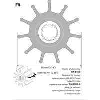 Johnson Pump Qualifies for Free Shipping Johnson Pumps Neoprene Impeller 11-Blade #09-819B