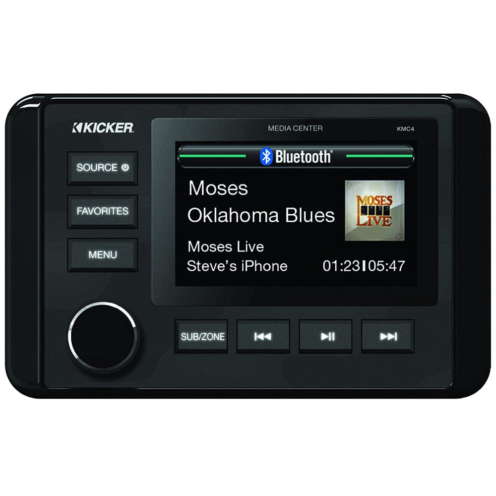 KICKER Qualifies for Free Shipping KICKER KMC4 Weather-Resistant Gauge-Style Media Center #46KMC4