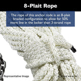 Lewmar Oversized - Not Qualified for Free Shipping Lewmar 10' 1/4" G4 Chain & 1/2" 8-Plait Rope #HM10HT200PX