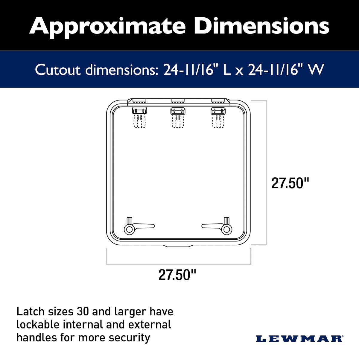 Lewmar Qualifies for Free Shipping Lewmar Size 70 Medium Profile Hatch Flange Base #39970020