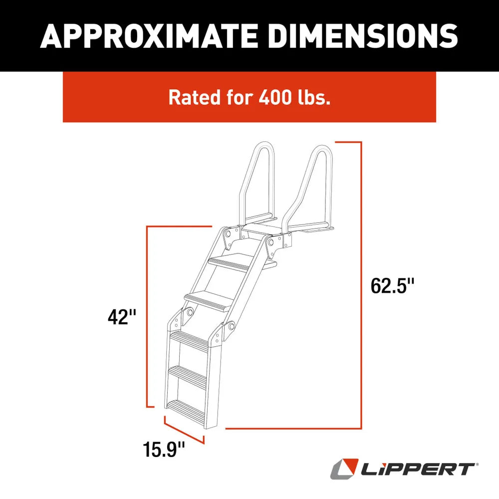 Lewmar Truck Freight - Not Qualified for Free Shipping Lewmar SureStep Pontoon Ladder SS Handrails #2025041871