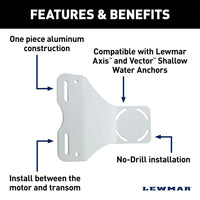 Lewmar Qualifies for Free Shipping Lewmar White Motor Mounting Bracket for Axis & Vector #2024028467