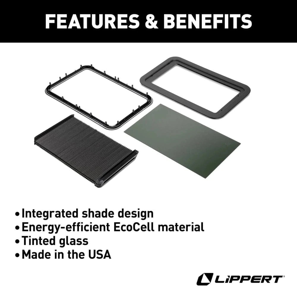 Lippert Components Qualifies for Free Shipping Lippert Window Shade for RV Entry Doors #2025009148