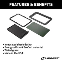 Lippert Components Qualifies for Free Shipping Lippert Window Shade for RV Entry Doors #2025009148