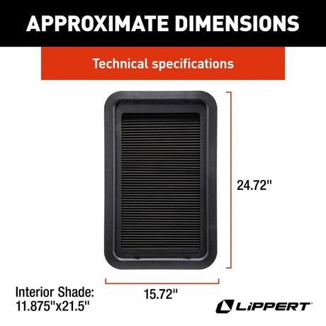 Lippert Components Qualifies for Free Shipping Lippert Window Shade for RV Entry Doors #2025009148