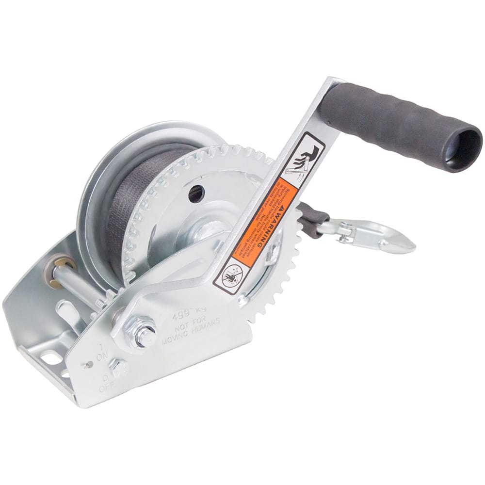 Load Rite Qualifies for Free Shipping Load Rite 1100 lb Winch 7" Handle 20' Strap Single Speed #6089.20