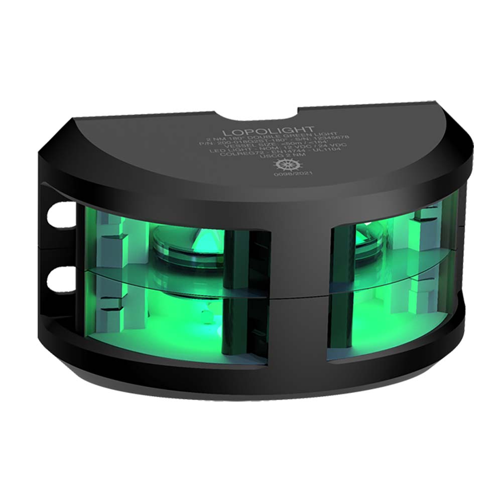 Lopolight Not Qualified for Free Shipping Lopolight 180-Degree Double Stacked Green Nav Light 2nm #200-018G2ST-B