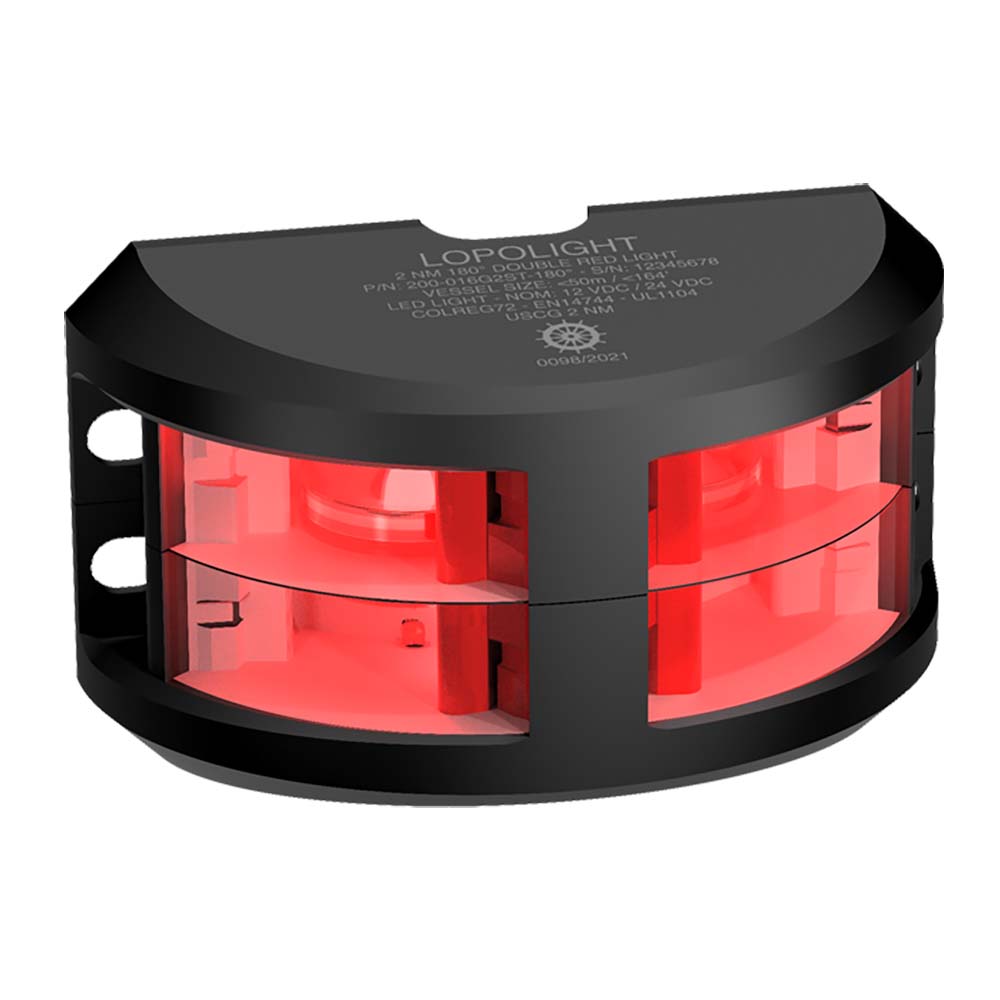 Lopolight Not Qualified for Free Shipping Lopolight 180-Degree Double Stacked Red Nav Light 2nm #200-016G2ST-B