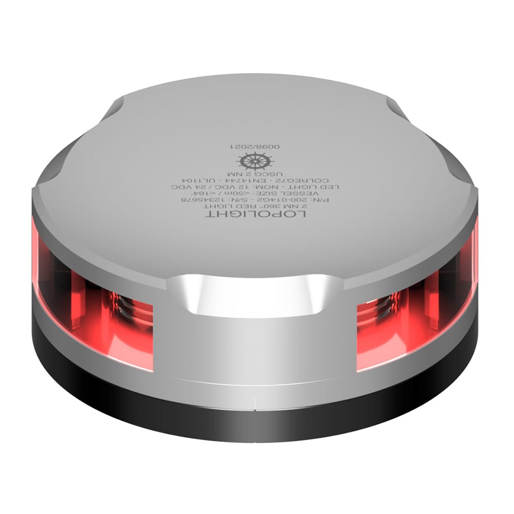 Lopolight Not Qualified for Free Shipping Lopolight 360-Degree Red Nav Light 2nm Silver Housing #201-014-FB