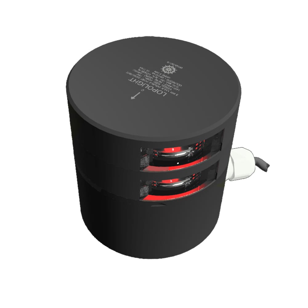 Lopolight Not Qualified for Free Shipping Lopolight Double Red Port Sidelight 3nm Black Housing #301-109ST-B