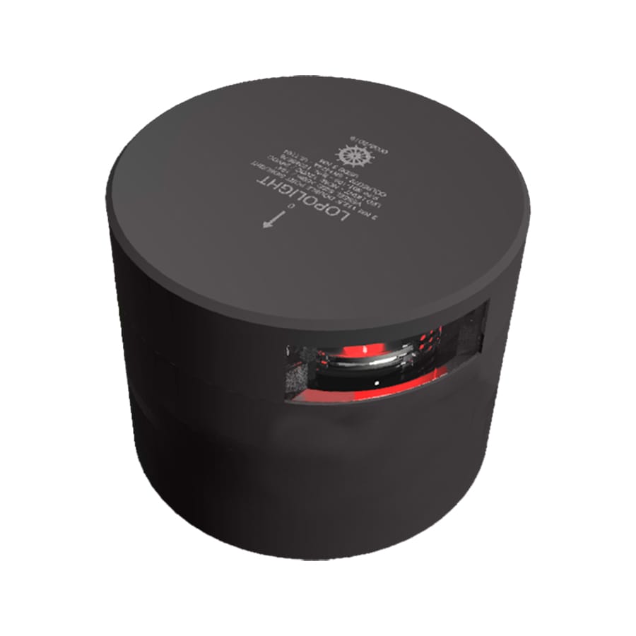 Lopolight Not Qualified for Free Shipping Lopolight Red Port Sidelight 3nm Black Housing #301-109-B