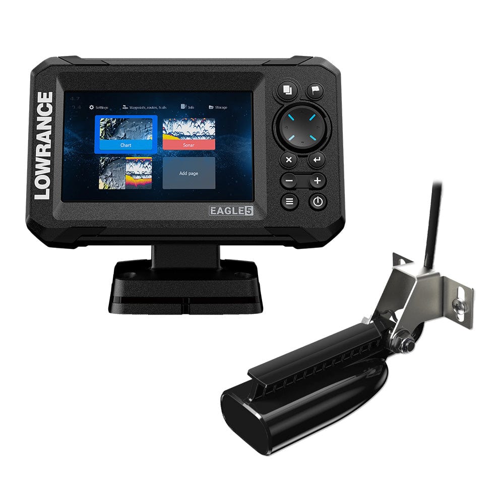 Lowrance Qualifies for Free Shipping Lowrance Eagle 5 Combo SplitShot Transducer & C-MAP Charts #000-16226-001