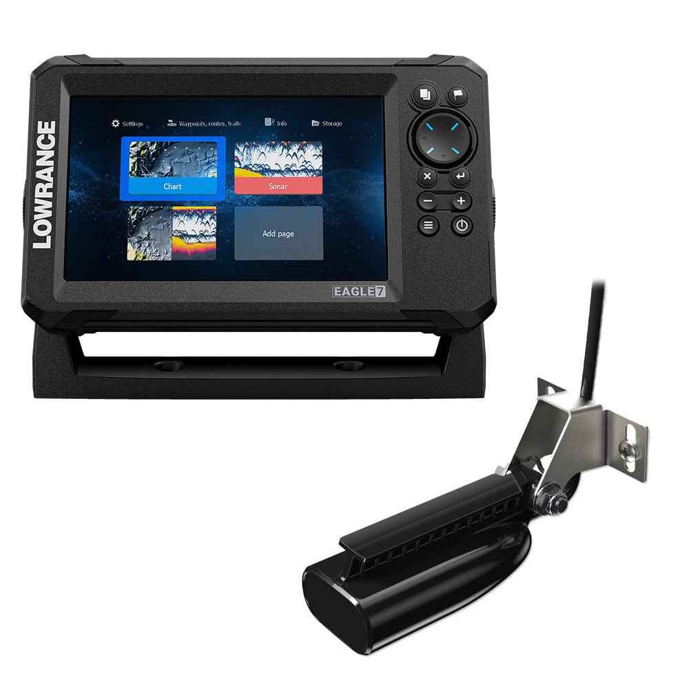 Lowrance Qualifies for Free Shipping Lowrance Eagle 7 with SplitShot T/M Transducer & Inland Charts #000-16114-001