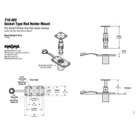 Magma Products Qualifies for Free Shipping Magma Products Gourmet/Filet Table Scotty Rod Holder Mount #T10-365