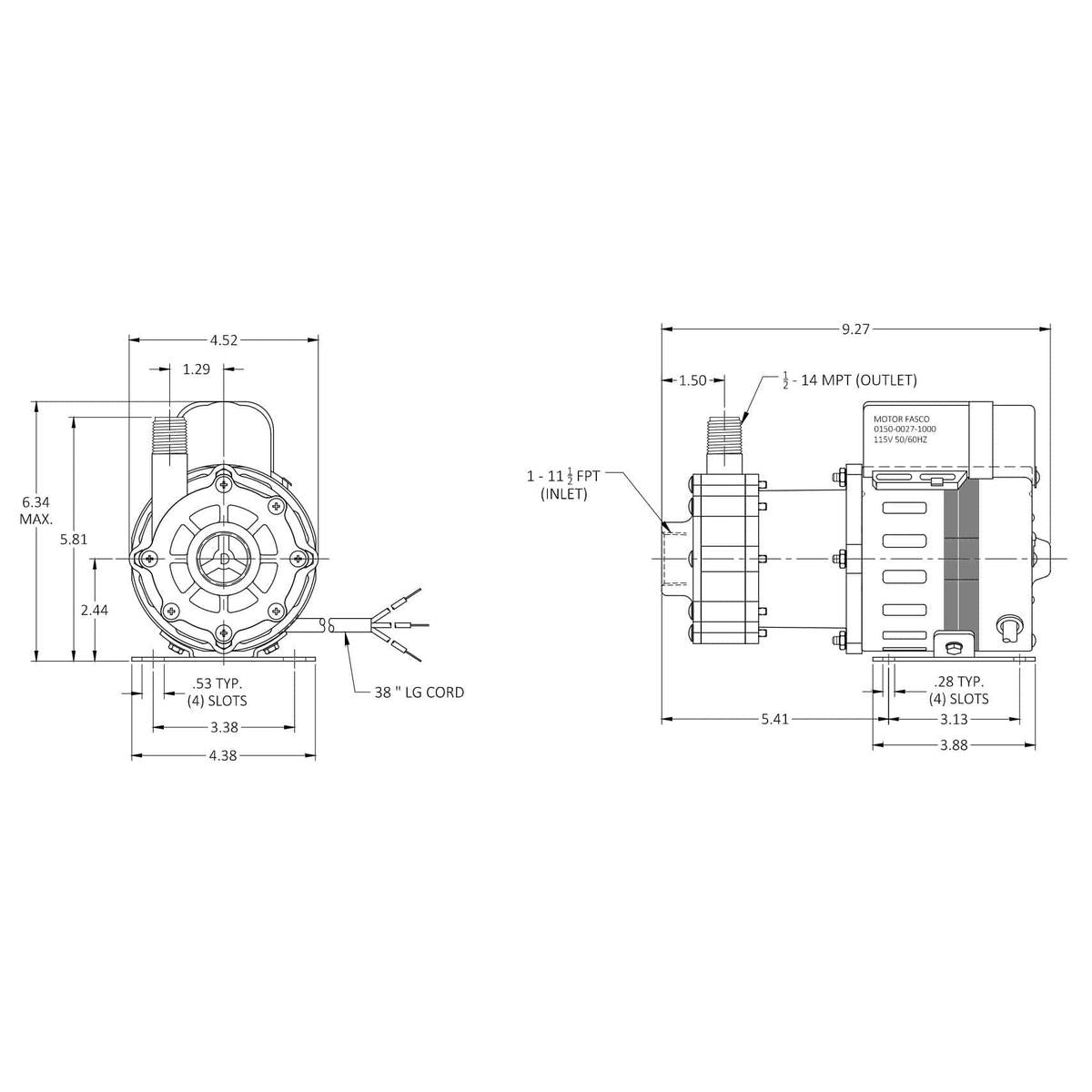 March Pump Qualifies for Free Shipping March Pump AC-5M-MD 115v Magnetic Drive Pump #0150-0251-0100
